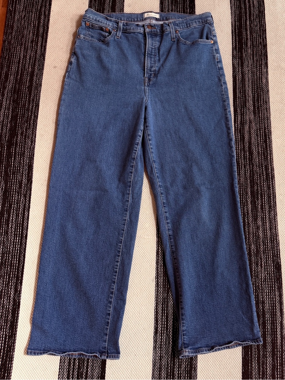 Madewell Women's The Perfect Vintage Wide-Leg High-Rise Jeans Size 33